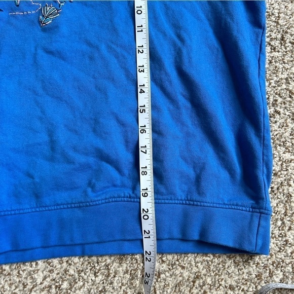 Vintage Blue Crewneck Coastal Grandma Butterfly Sweatshirt XL Retro 90s - Picture 6 of 6
